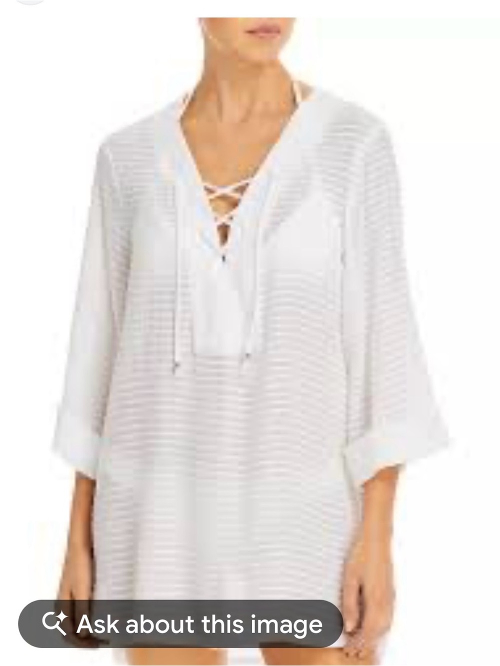 Elegant White Swimsuit, cover-up, women’s size small very cute